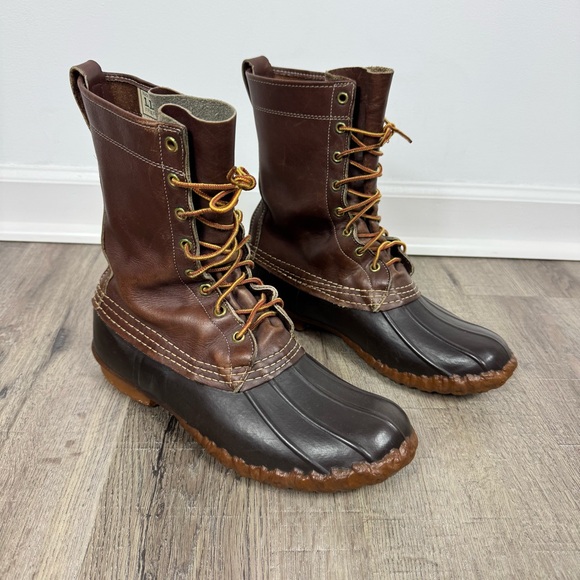 L.L. Bean Other - LL Bean Duck Boots Vintage Men's 9 Rubber & Leather Classic Cabincore Rain Bean